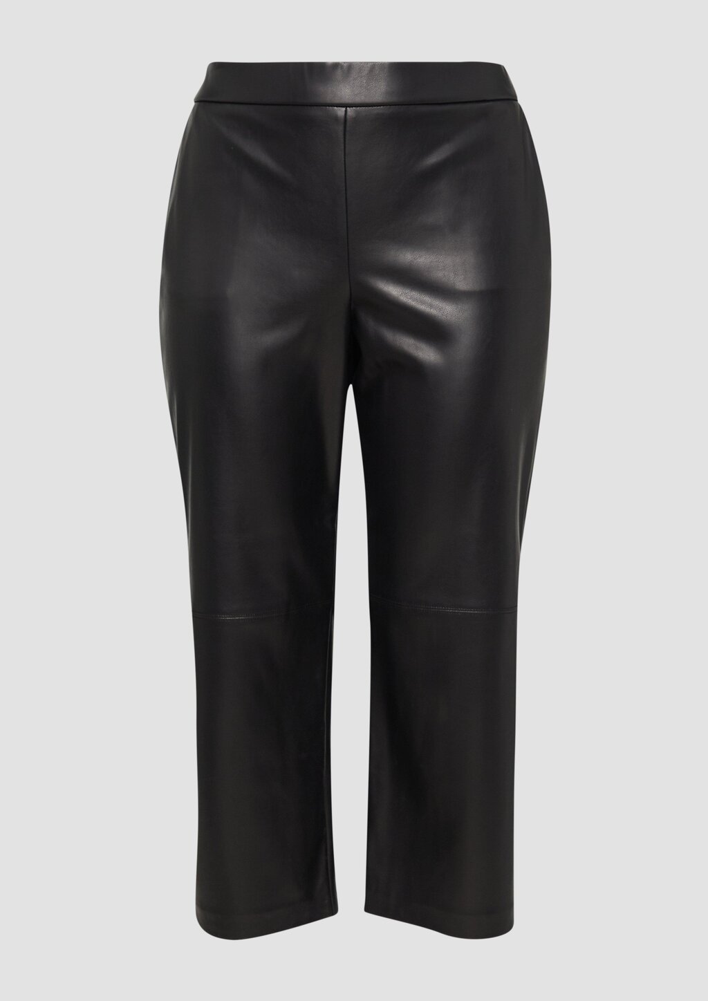 Culotte aus Lederimitat mit Nahtdetails
