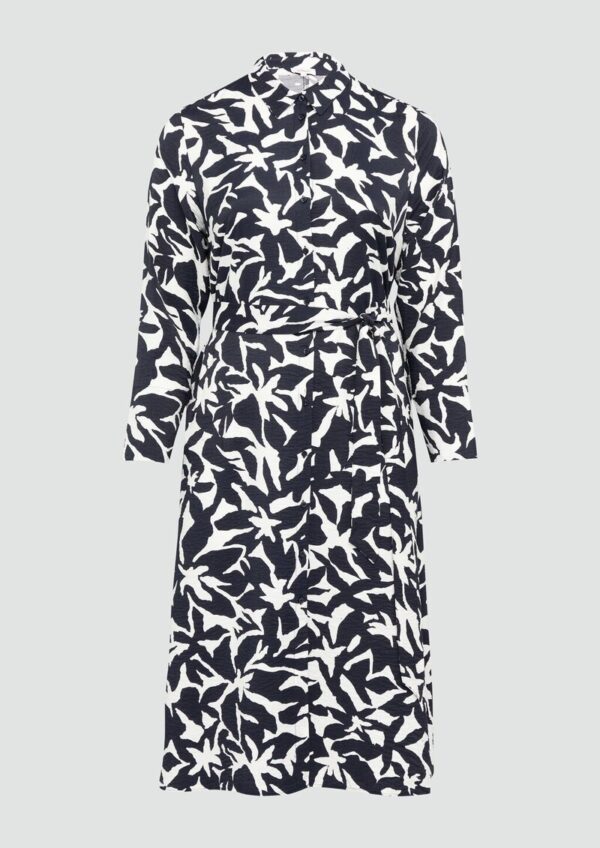 Midi-Kleid aus Viskose mit Eingrifftaschen