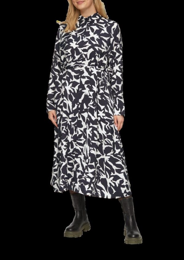 Midi-Kleid aus Viskose mit Eingrifftaschen