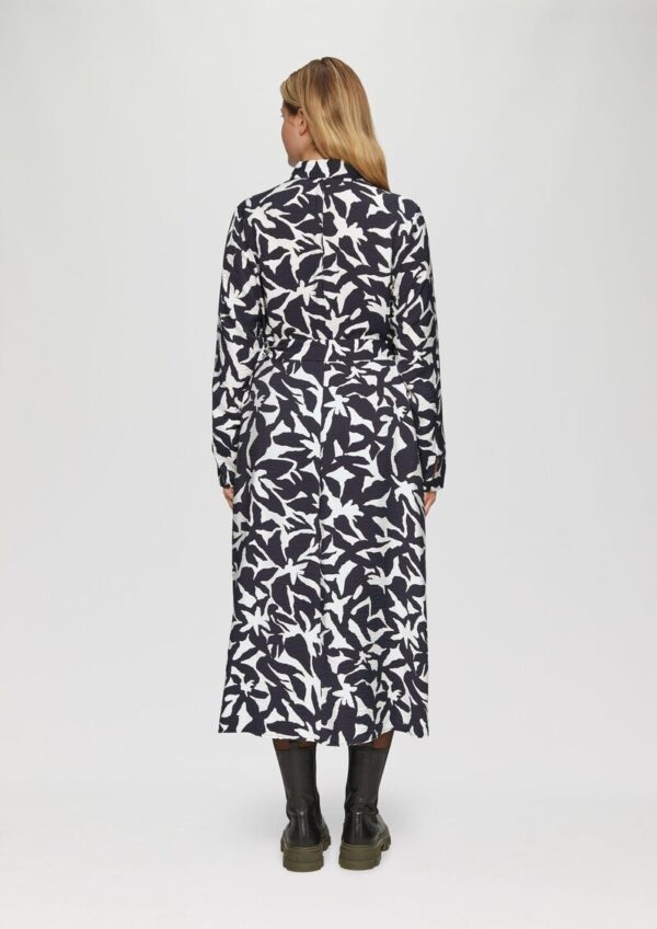 Midi-Kleid aus Viskose mit Eingrifftaschen