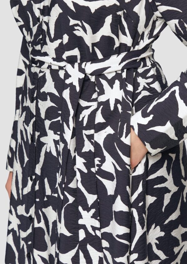 Midi-Kleid aus Viskose mit Eingrifftaschen