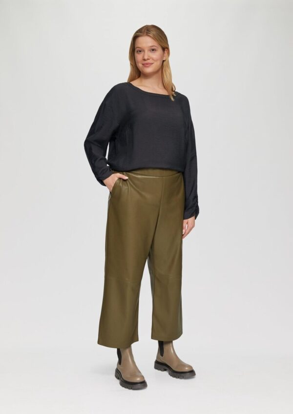 Viskose-Bluse mit elastischem Saum