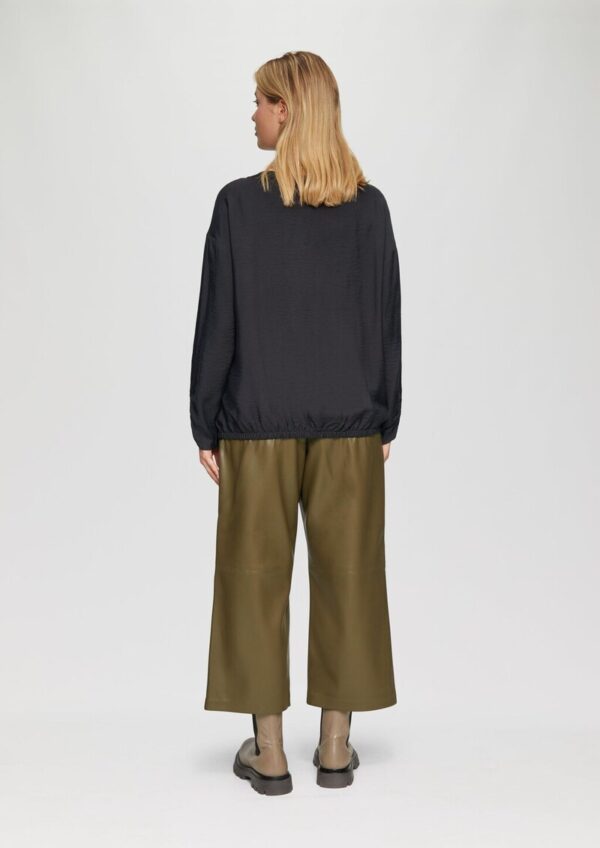 Viskose-Bluse mit elastischem Saum