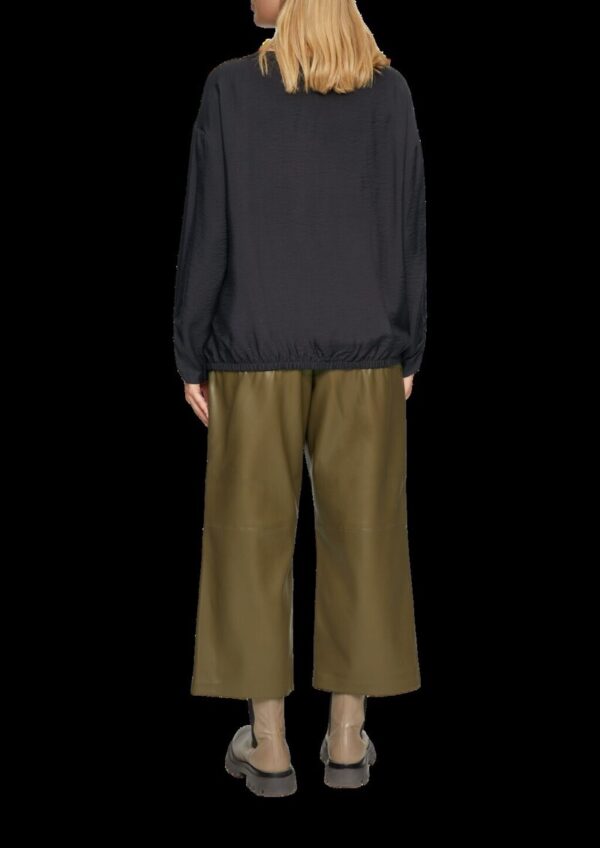 Viskose-Bluse mit elastischem Saum