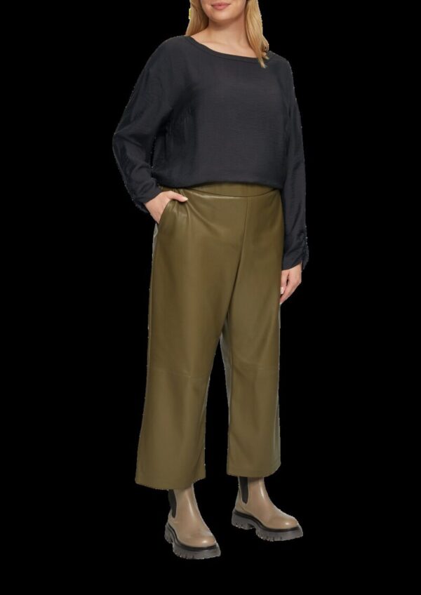 Viskose-Bluse mit elastischem Saum