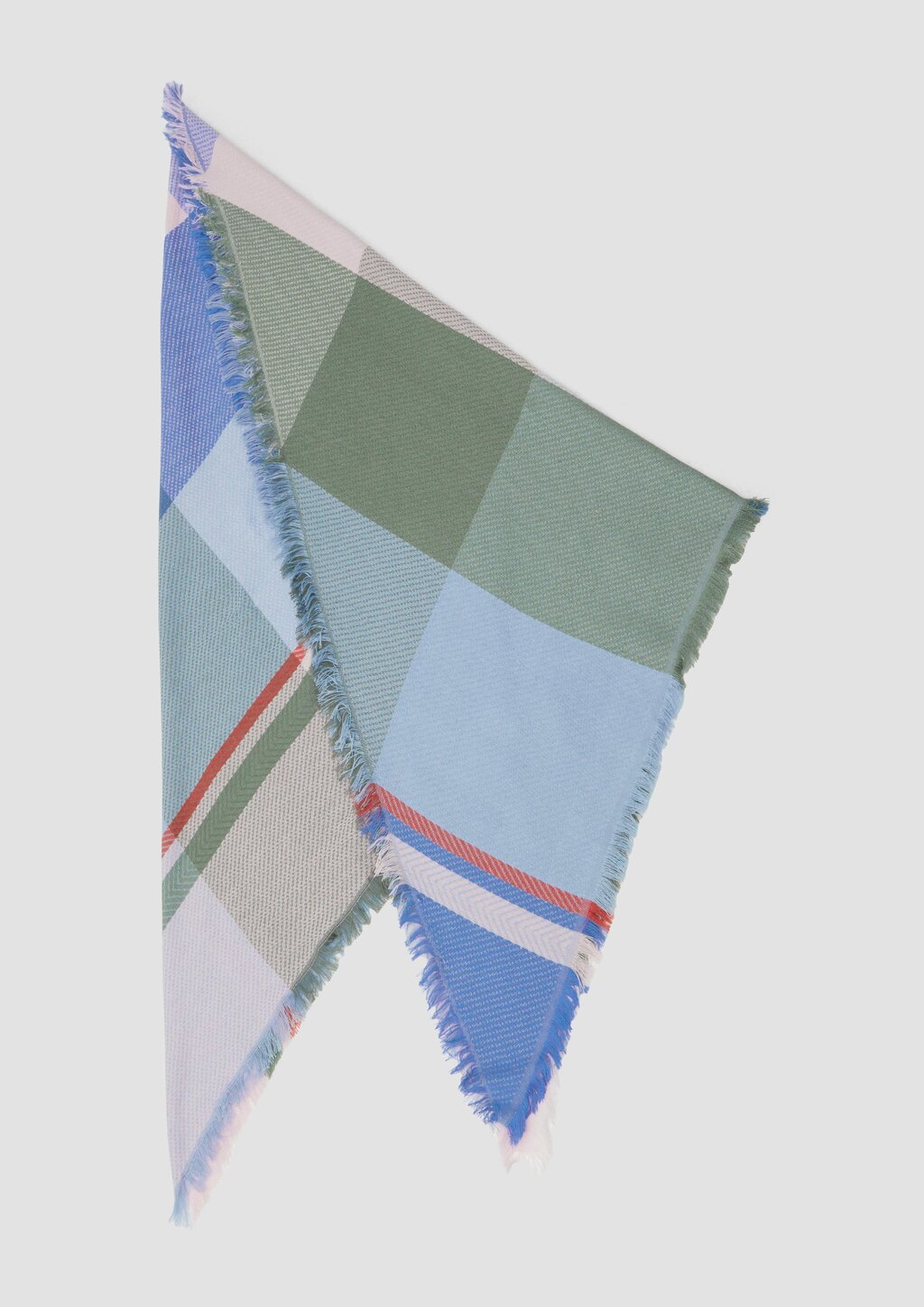 Dreieckiger Schal aus Viskosemix mit Karomuster