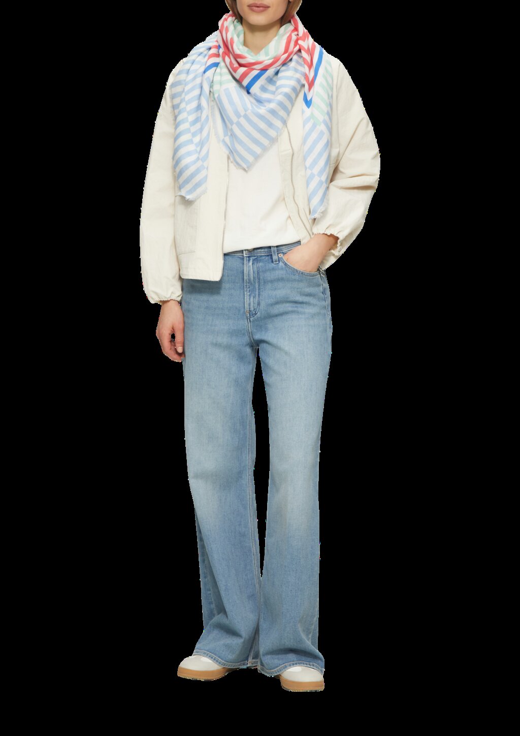 Lässiger quadratischer Schal aus Viskosemix