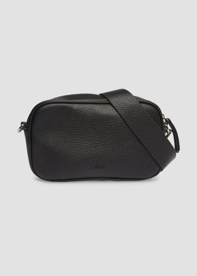 Camera-Bag mit abnehmbarem Schultergurt und Paspel-Detail