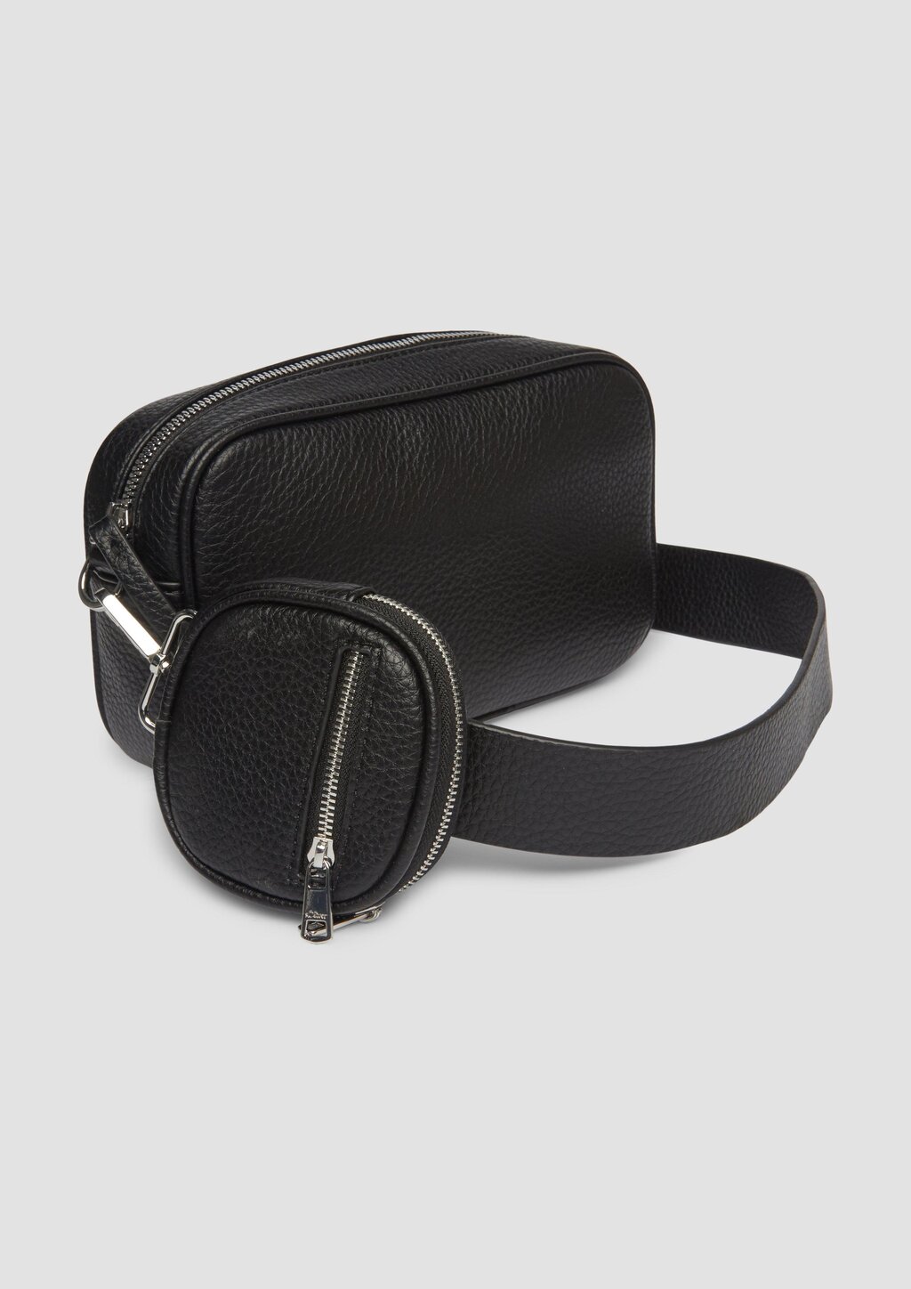 Camera-Bag mit abnehmbarem Schultergurt und Paspel-Detail