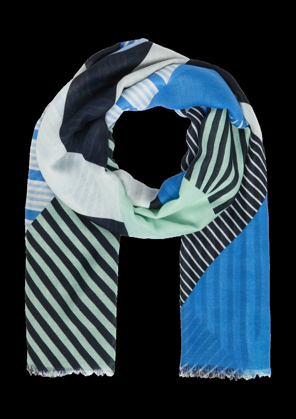 Feines Tuch aus recyceltem Polyester mit modischem Artwork-Print