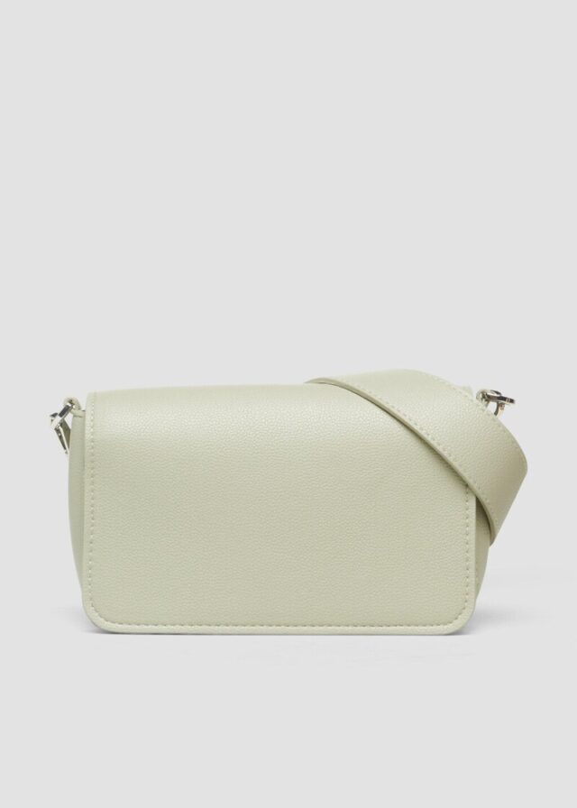 Crossbody-Bag aus Lederimitat mit Logo-Schultergurt