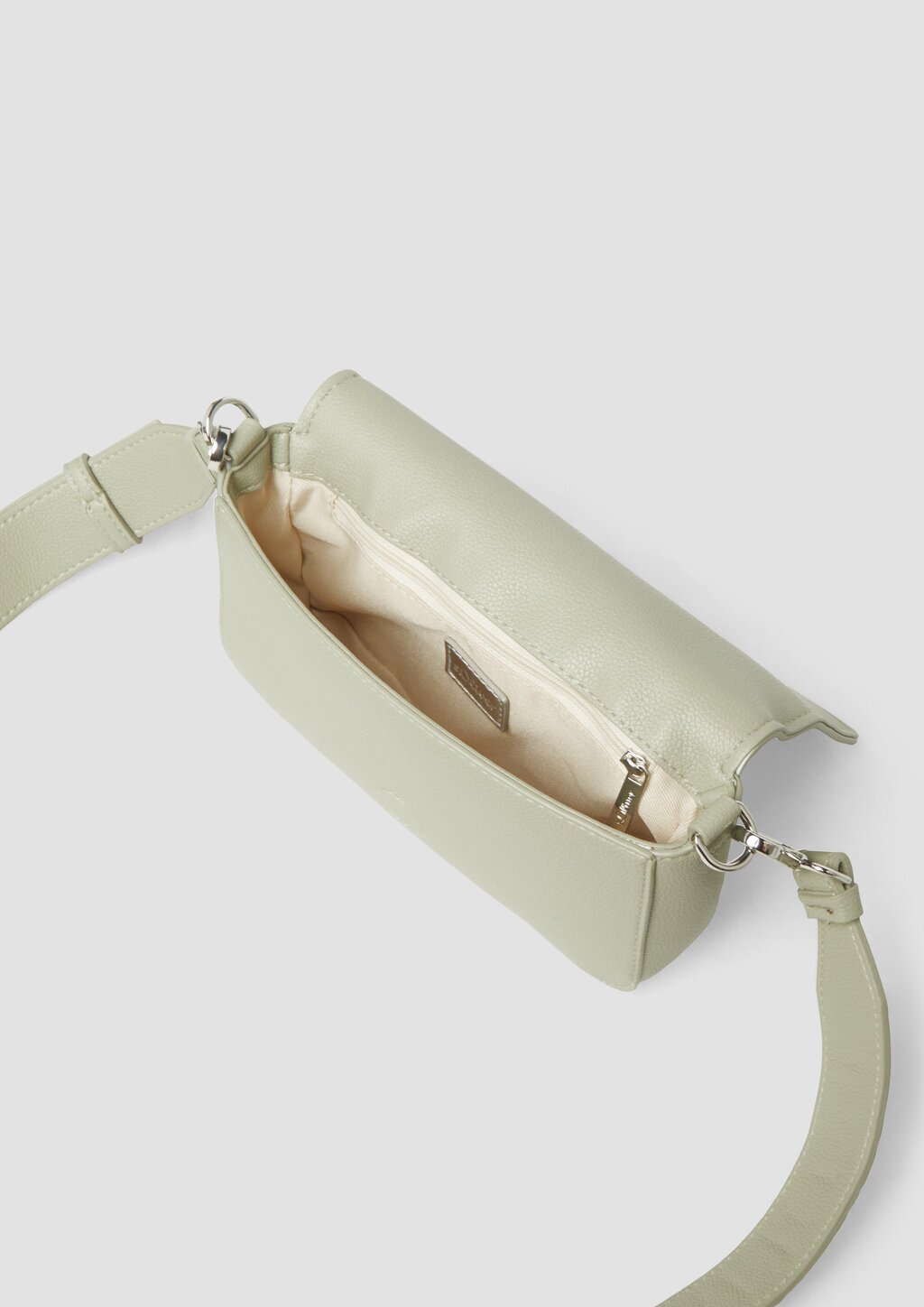 Crossbody-Bag aus Lederimitat mit Logo-Schultergurt