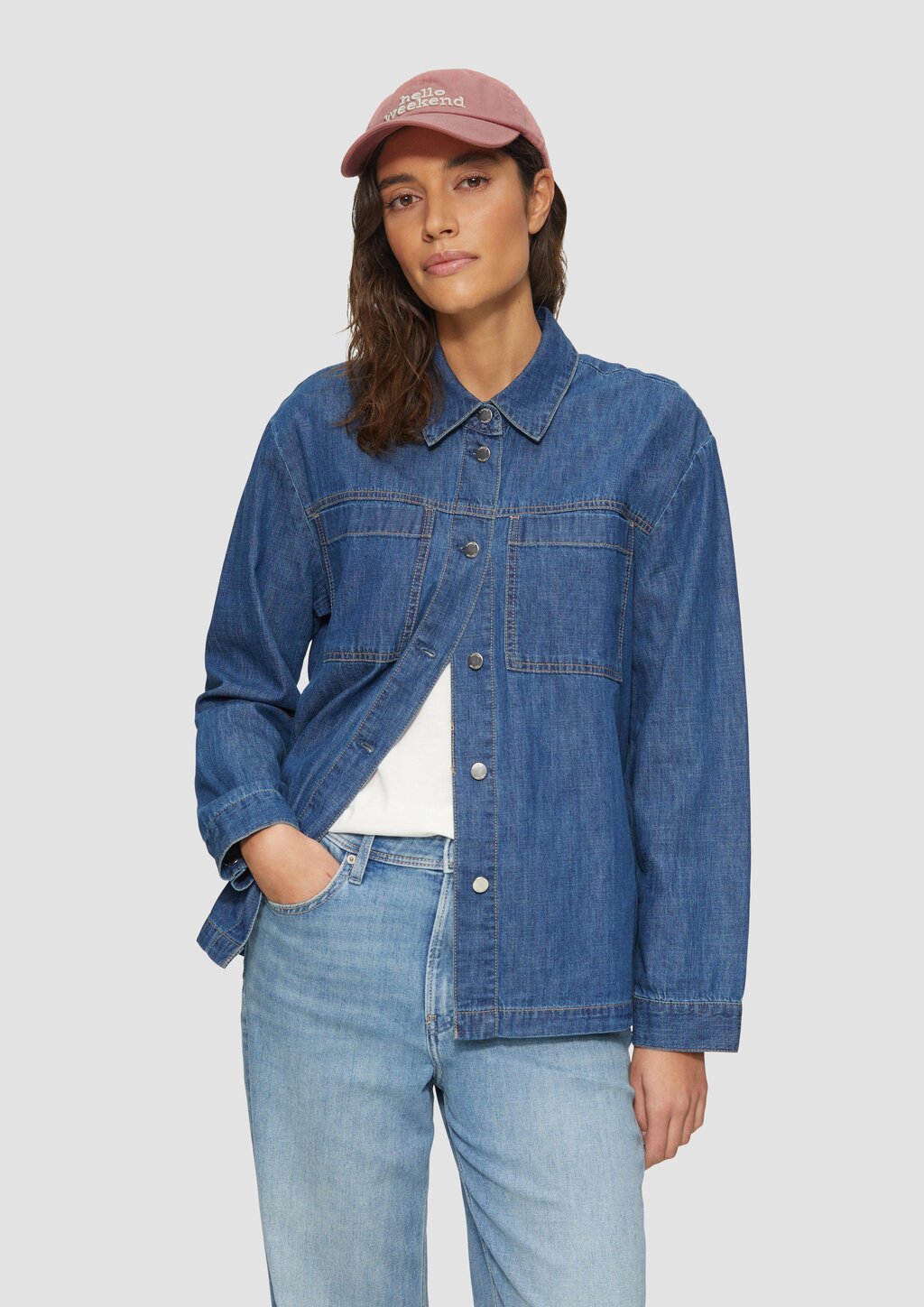 Cap aus Baumwolle mit Stickerei