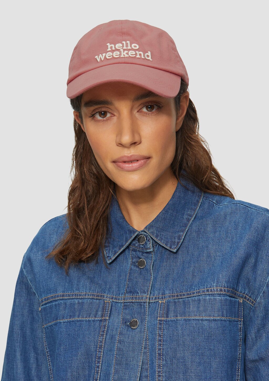 Cap aus Baumwolle mit Stickerei