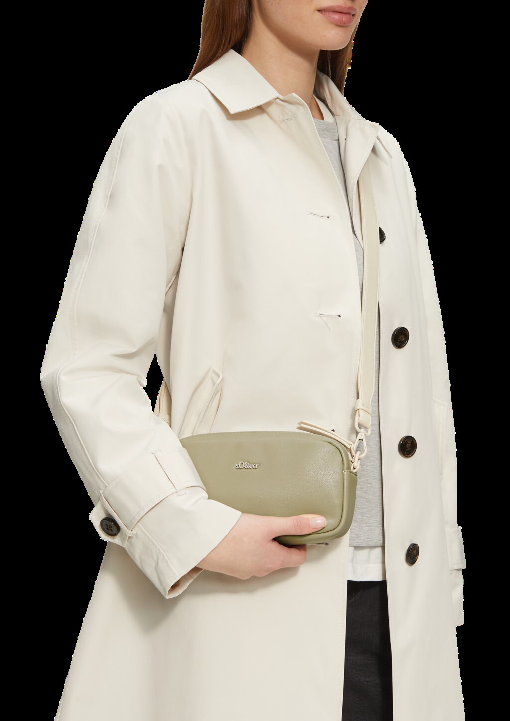 Lässige Camera-Bag mit Logo-Detail und abnehmbarem Schulterriemen