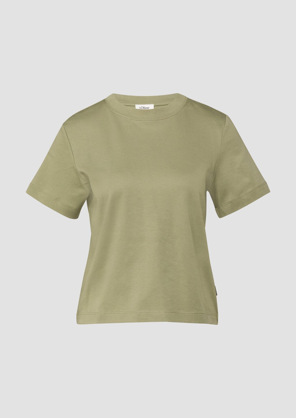 Verkürztes T-Shirt aus Interlockjersey