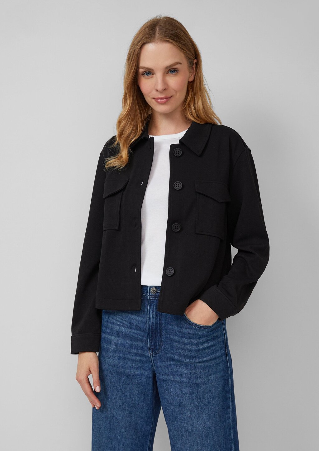 Strukturierte Jacke aus Interlock