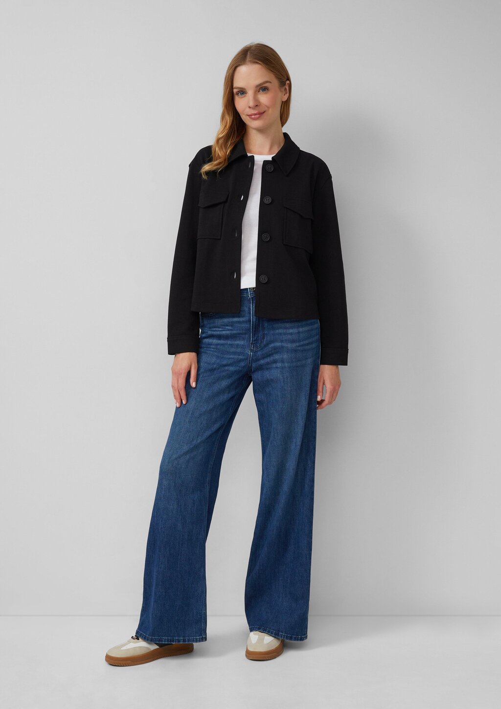 Strukturierte Jacke aus Interlock