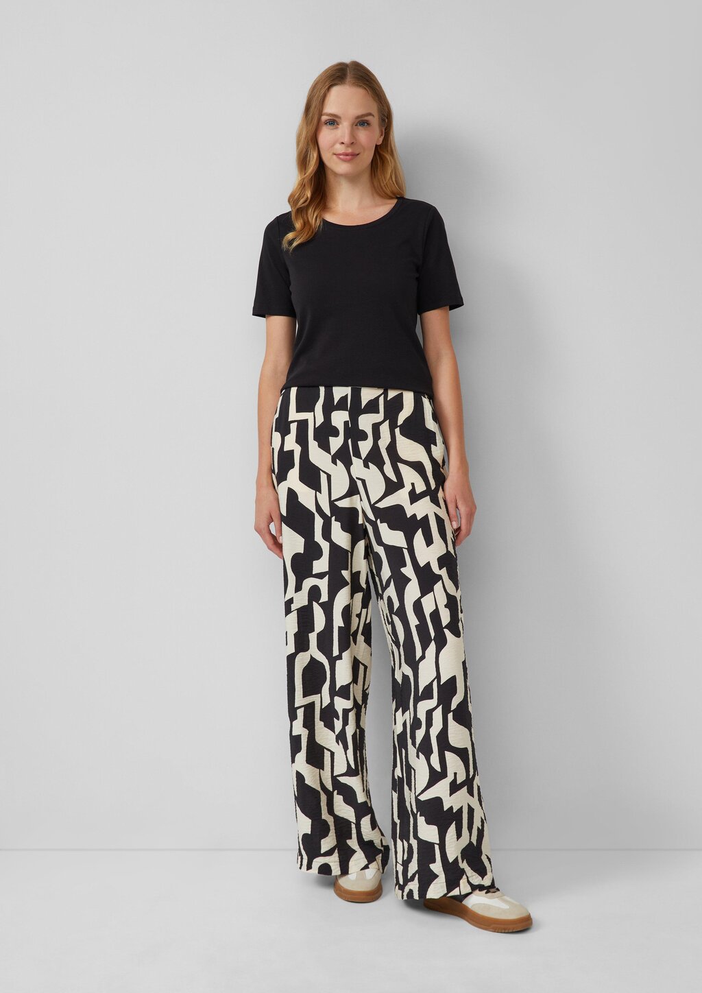 Wide-Leg-Hose im Loose Fit mit Elastikbund