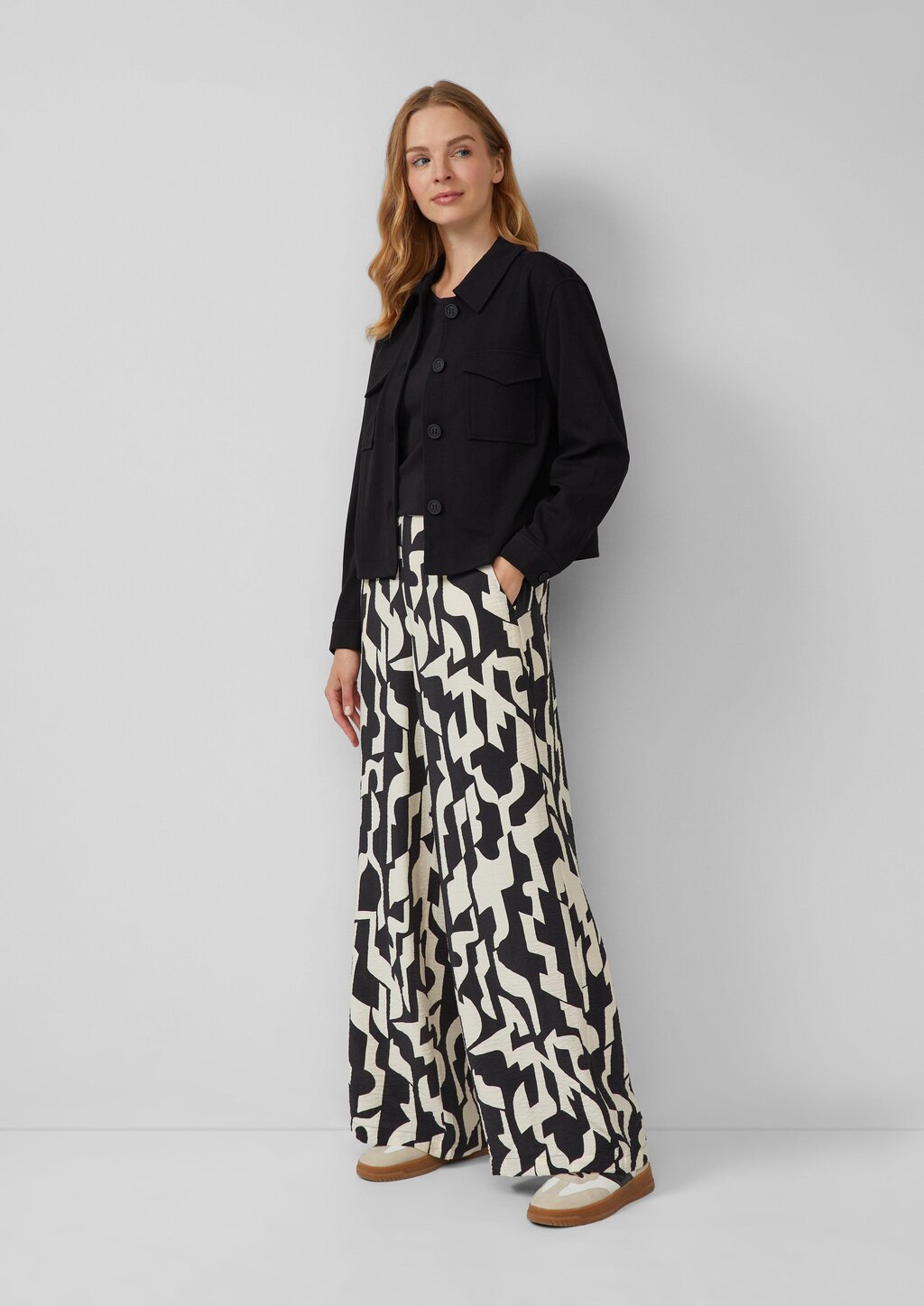 Wide-Leg-Hose im Loose Fit mit Elastikbund