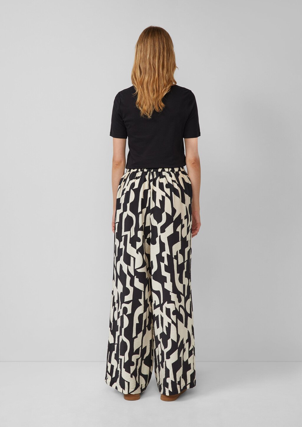 Wide-Leg-Hose im Loose Fit mit Elastikbund