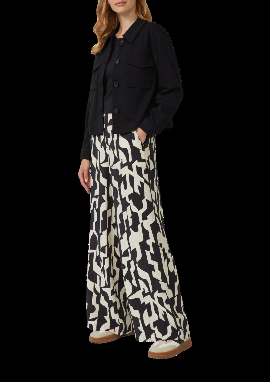 Wide-Leg-Hose im Loose Fit mit Elastikbund