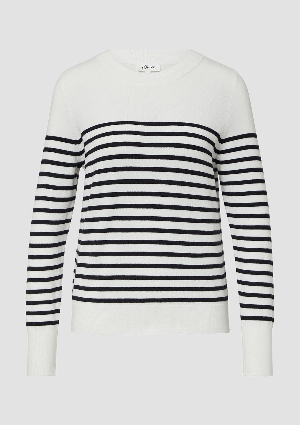 Gestreifter Pullover aus Viskosemix