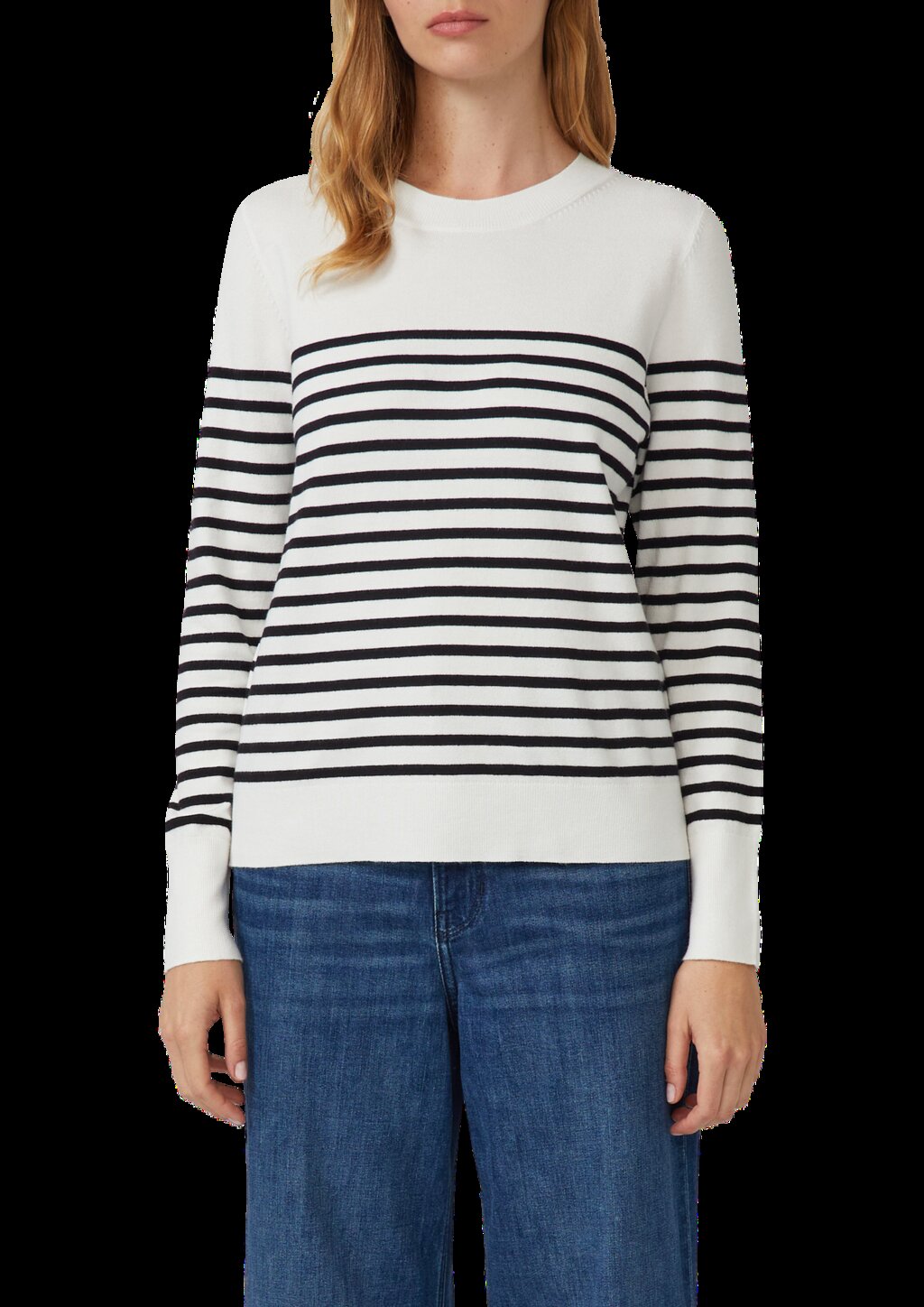 Gestreifter Pullover aus Viskosemix