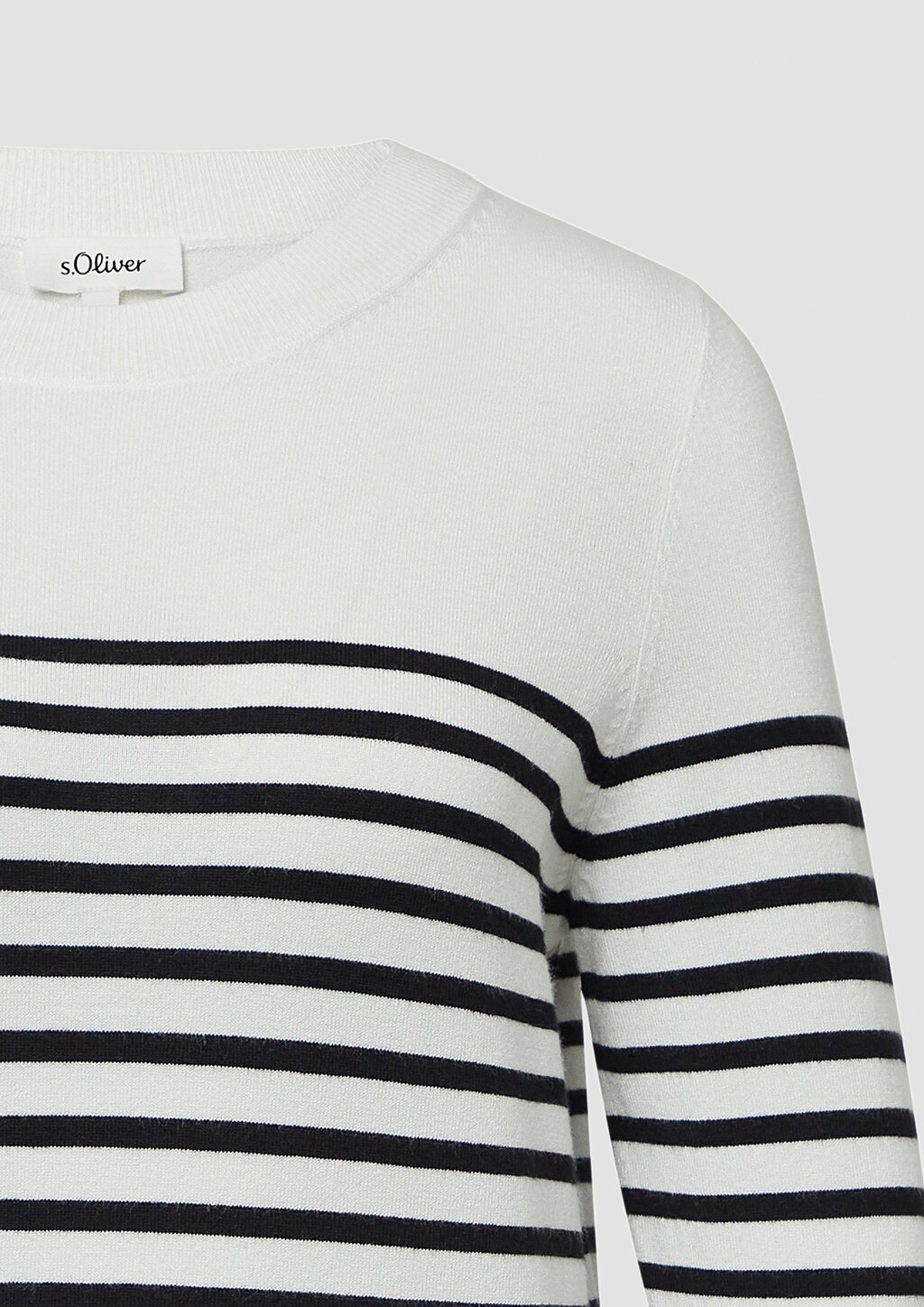 Gestreifter Pullover aus Viskosemix