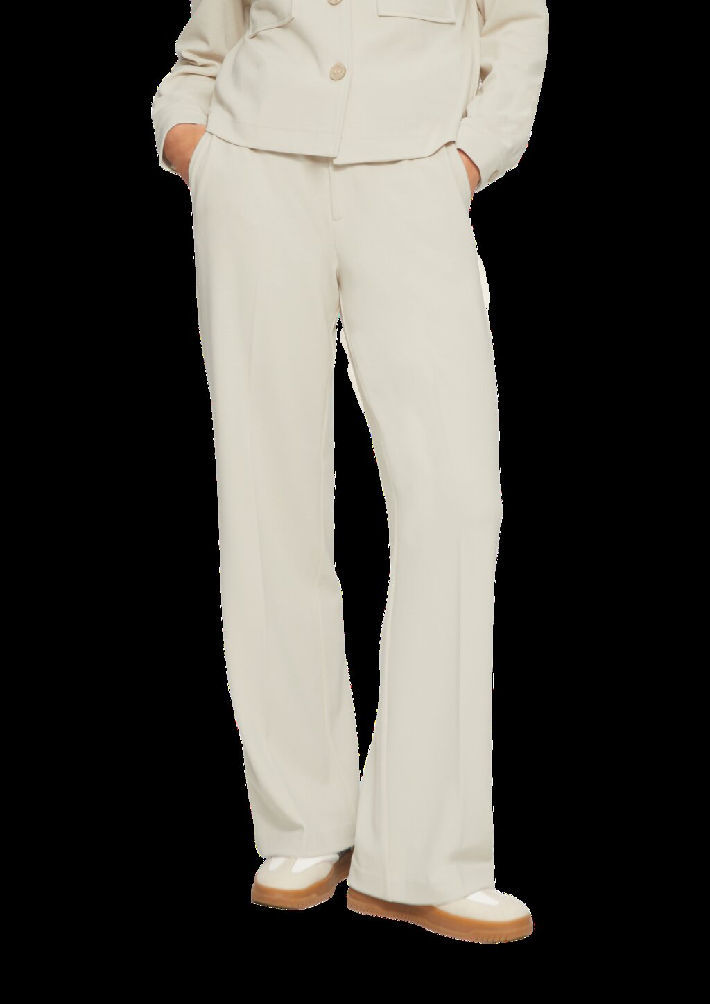 Wide-Leg-Hose aus Struktur-Jersey