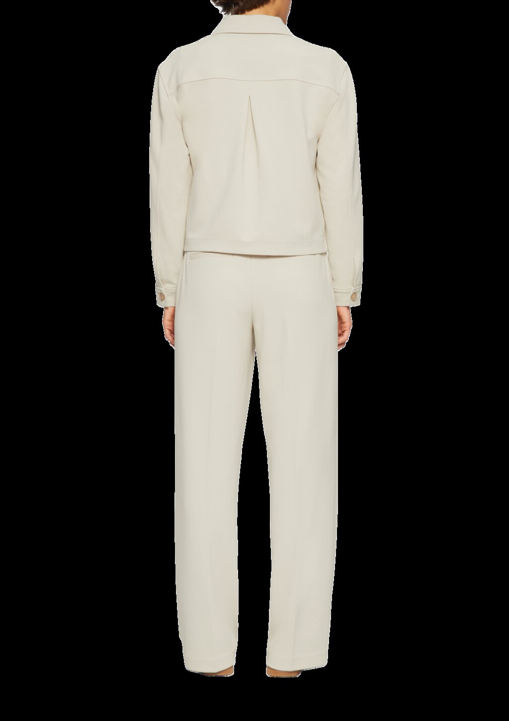 Wide-Leg-Hose aus Struktur-Jersey