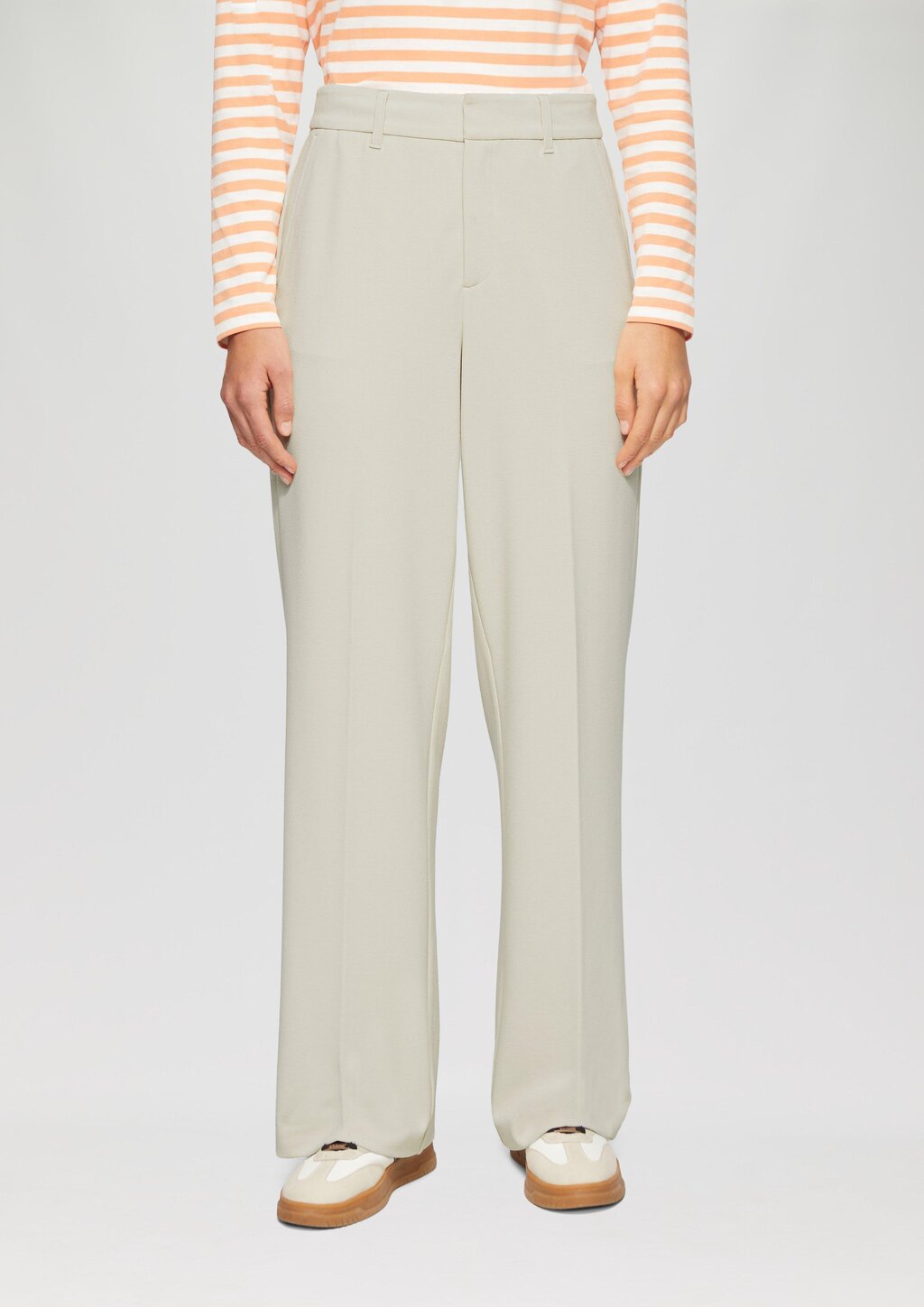 Wide-Leg-Hose aus Struktur-Jersey