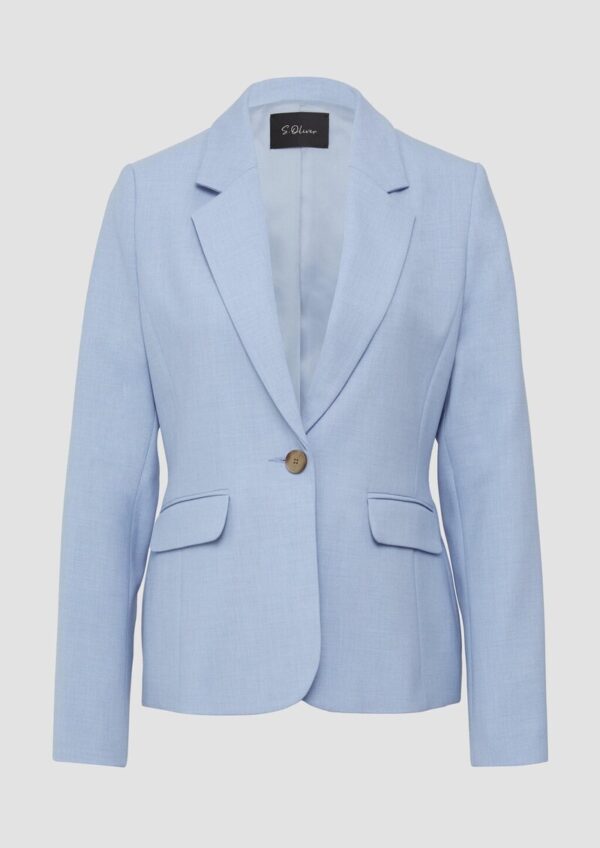 Slim-Fit-Blazer aus Viskosemix