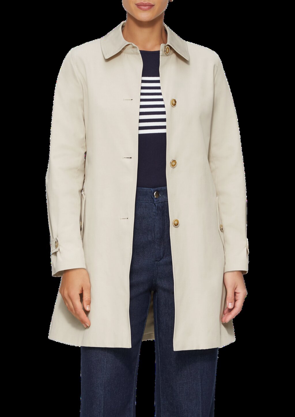 Leicht gefütterter Mantel im Trench-Stil