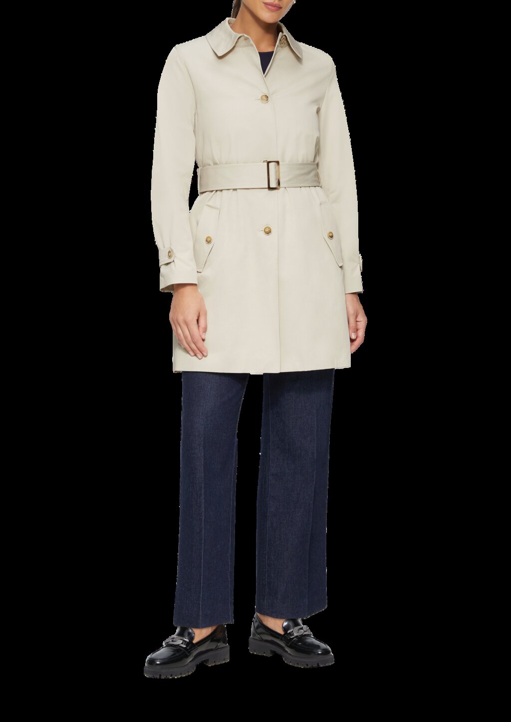 Leicht gefütterter Mantel im Trench-Stil