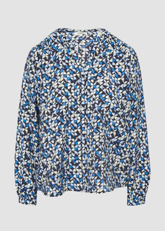 Strukturierte Bluse aus Viskosemix