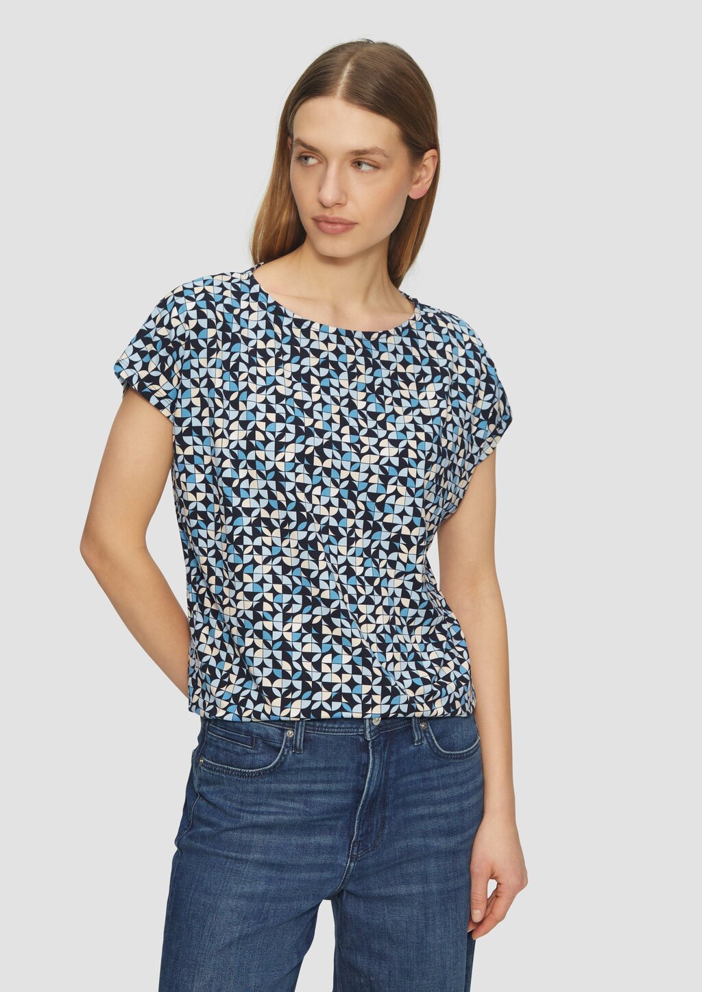 T-Shirt aus Viskosestretch im Relaxed Fit