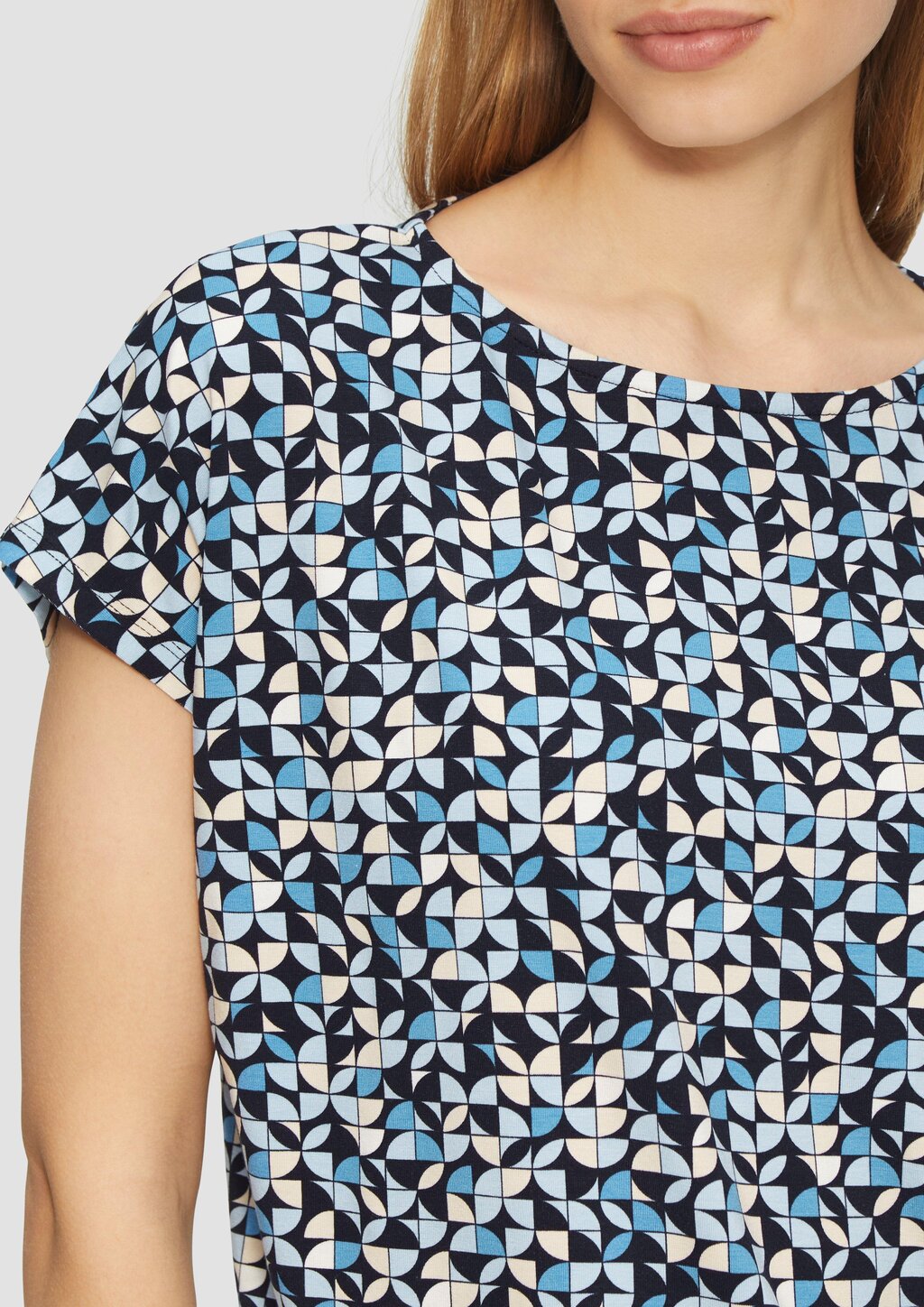 T-Shirt aus Viskosestretch im Relaxed Fit