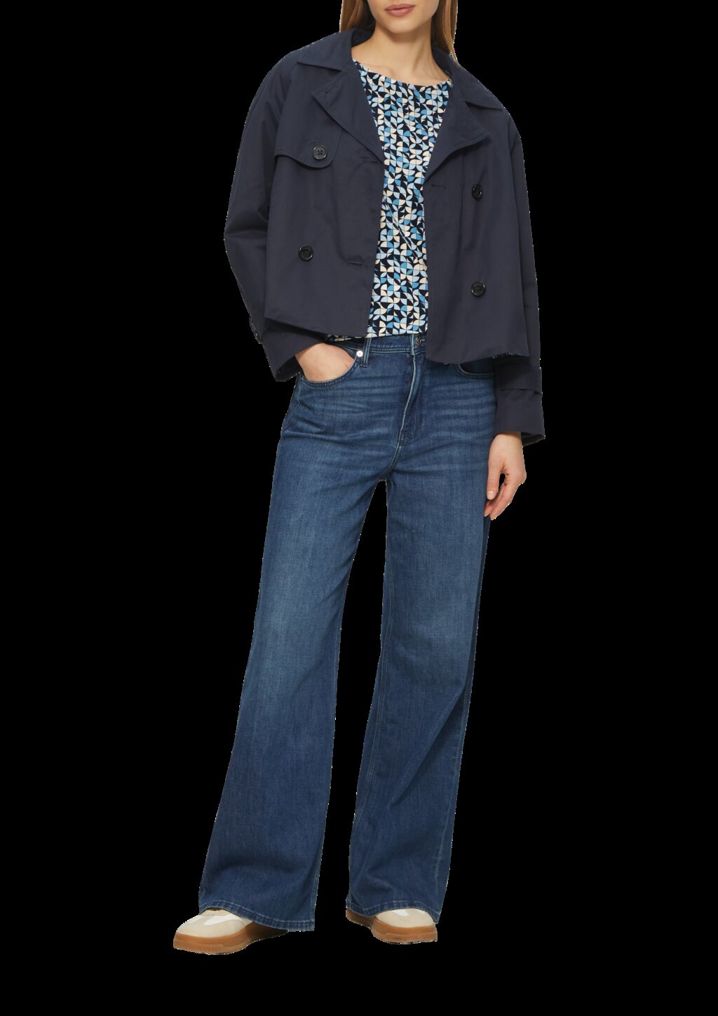 T-Shirt aus Viskosestretch im Relaxed Fit