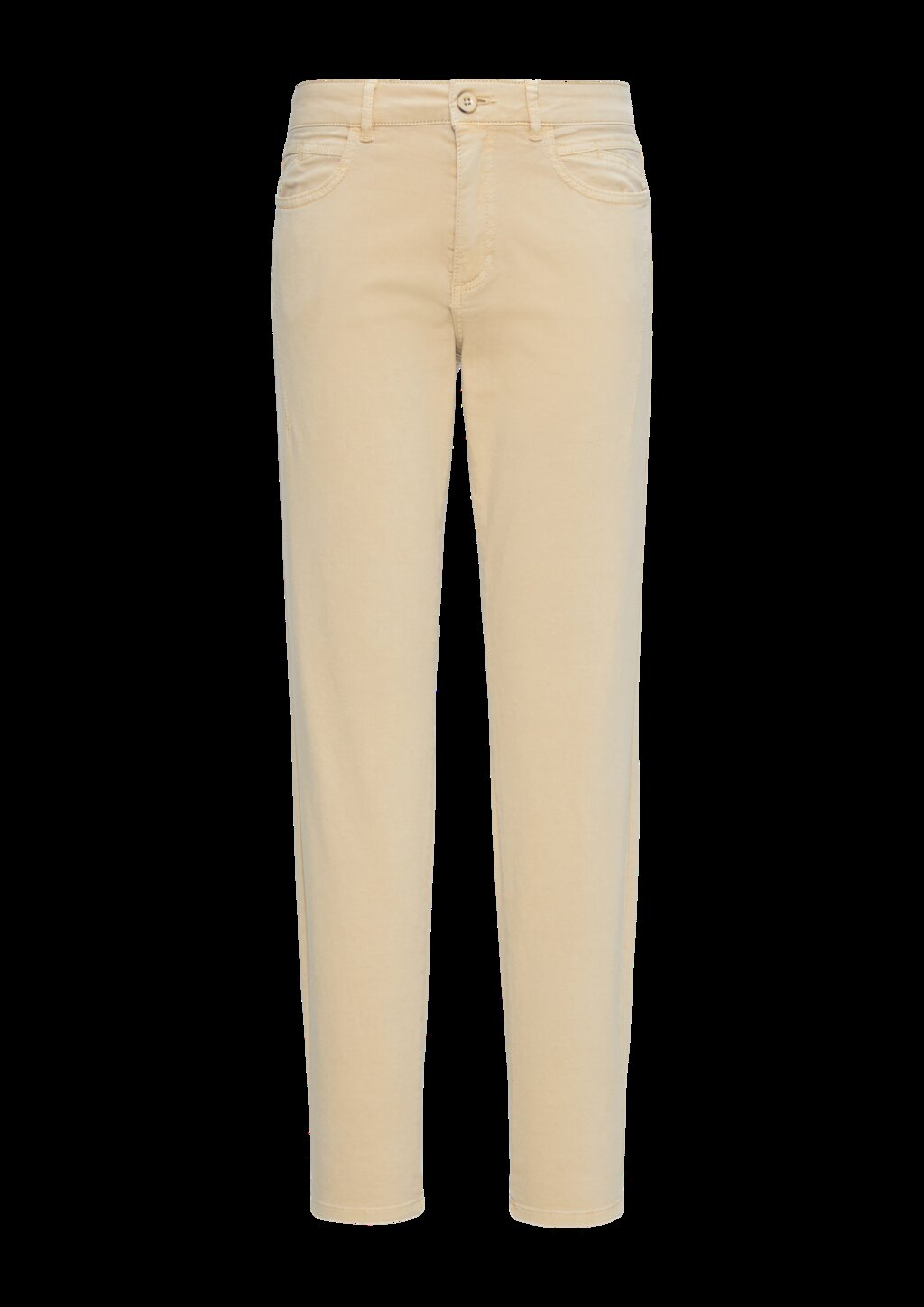 Gewaschene Hose im Slim Fit aus Baumwollsatin