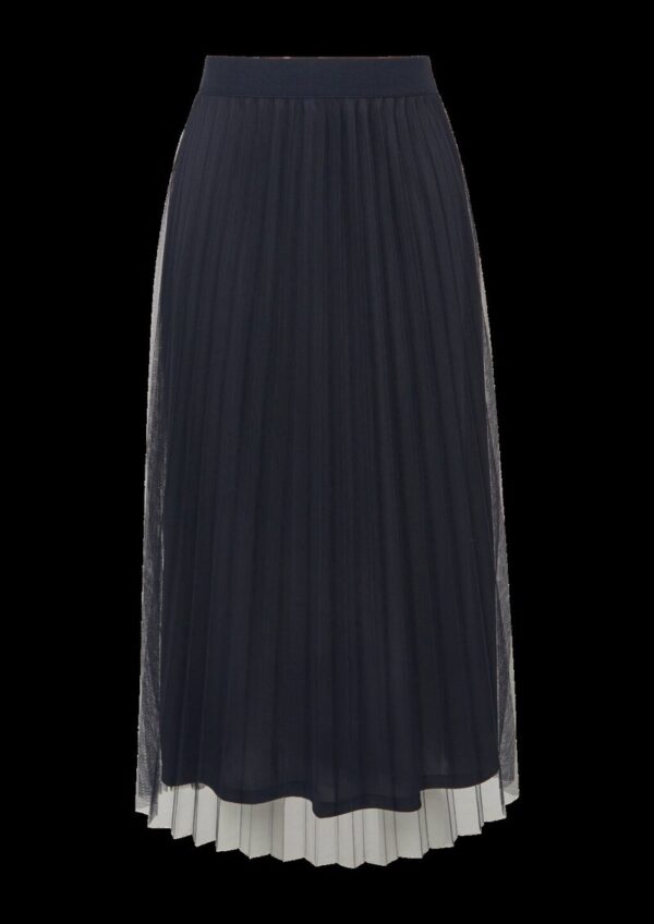 Eleganter Midirock aus plissiertem Mesh