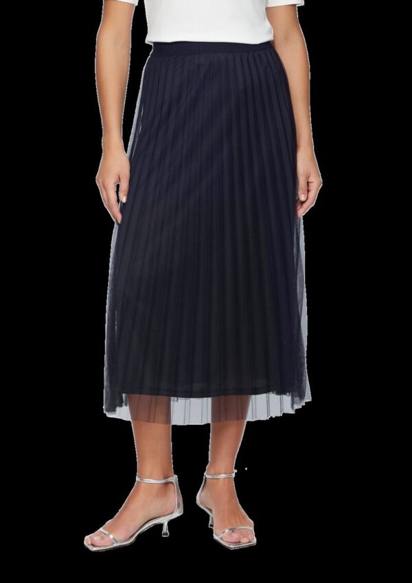 Eleganter Midirock aus plissiertem Mesh