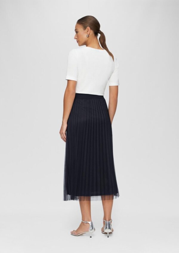 Eleganter Midirock aus plissiertem Mesh