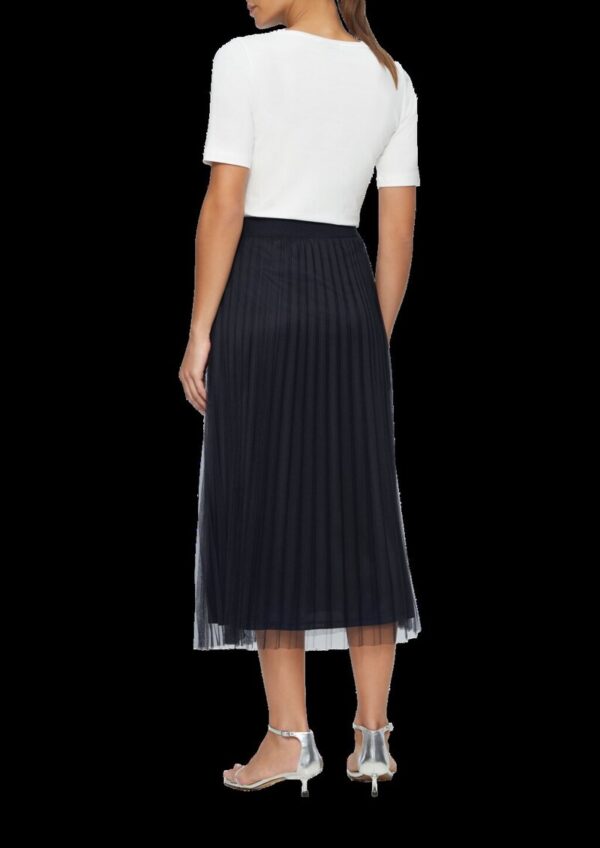 Eleganter Midirock aus plissiertem Mesh