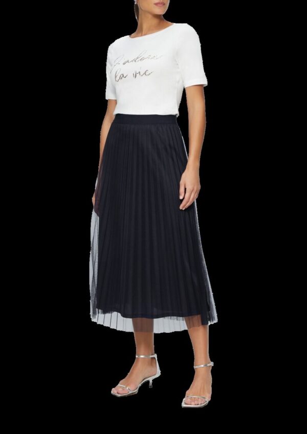 Eleganter Midirock aus plissiertem Mesh