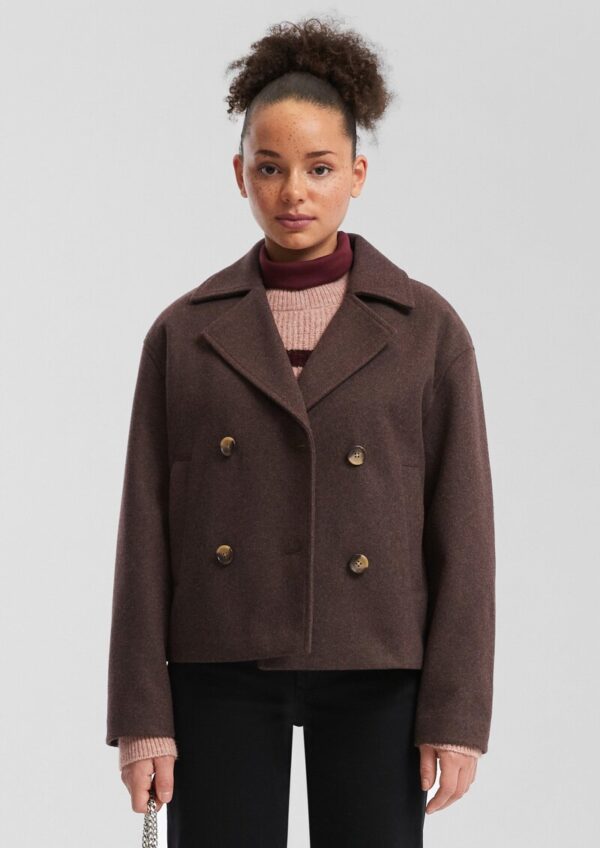 Cabanjacke in Wolloptik