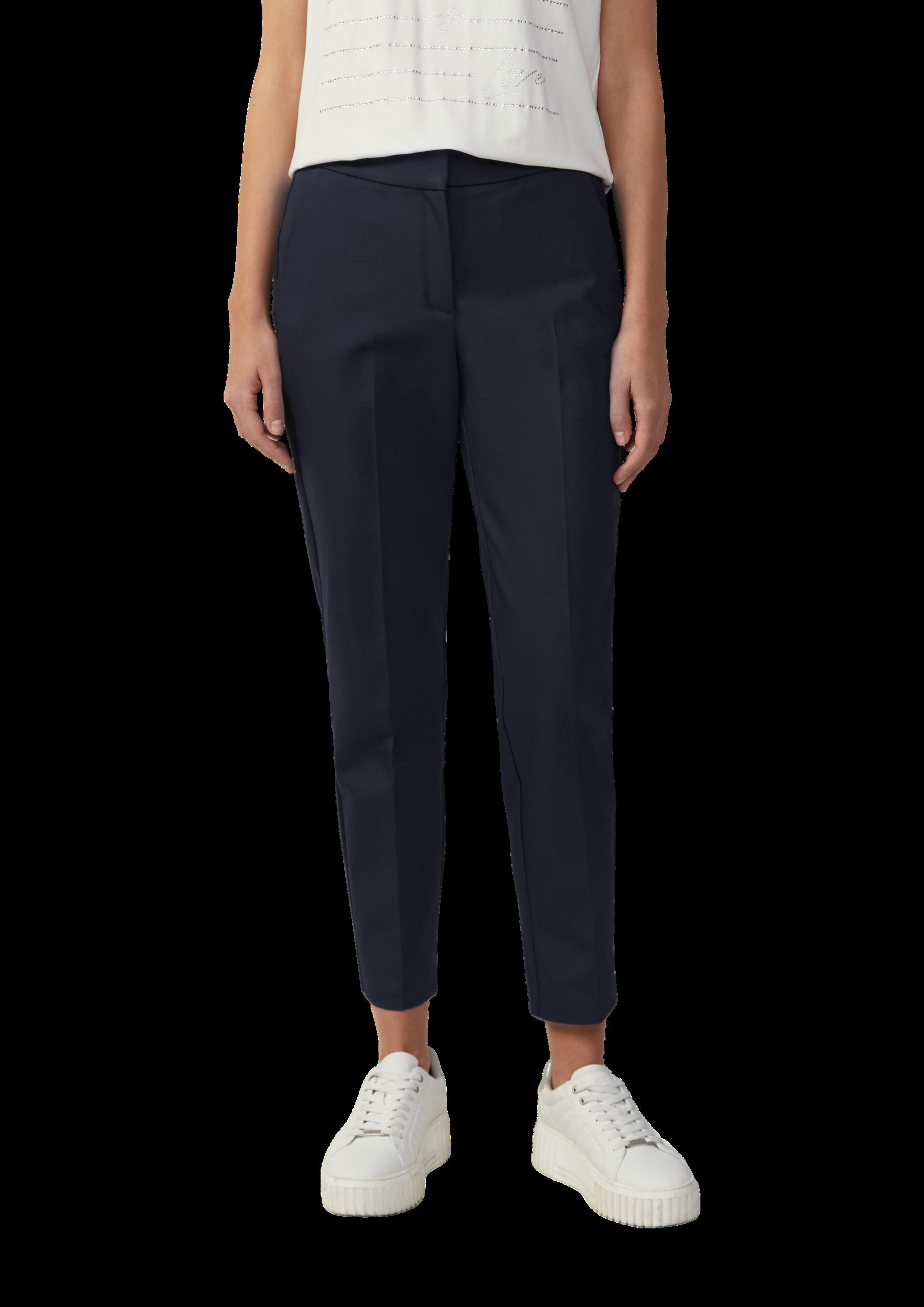 Cigarette-Pants im Slim Fit mit elastischem Bund