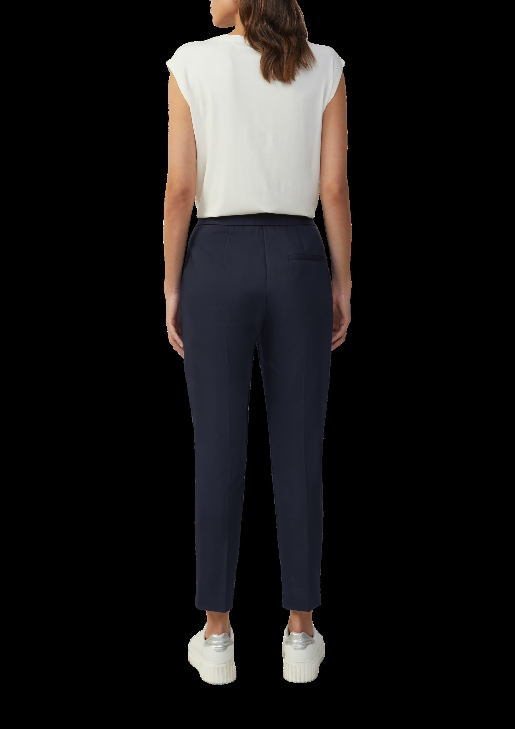 Cigarette-Pants im Slim Fit mit elastischem Bund