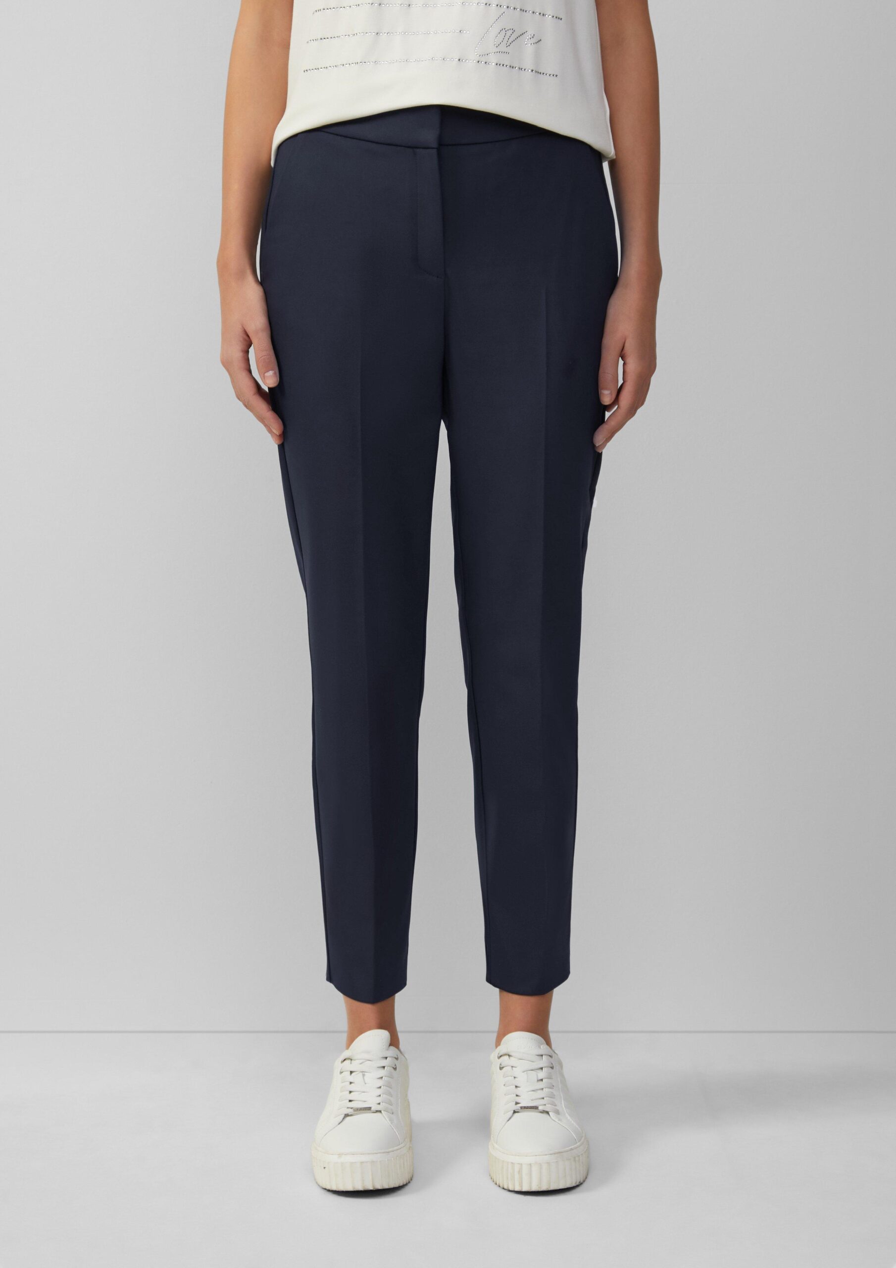 Cigarette-Pants im Slim Fit mit elastischem Bund