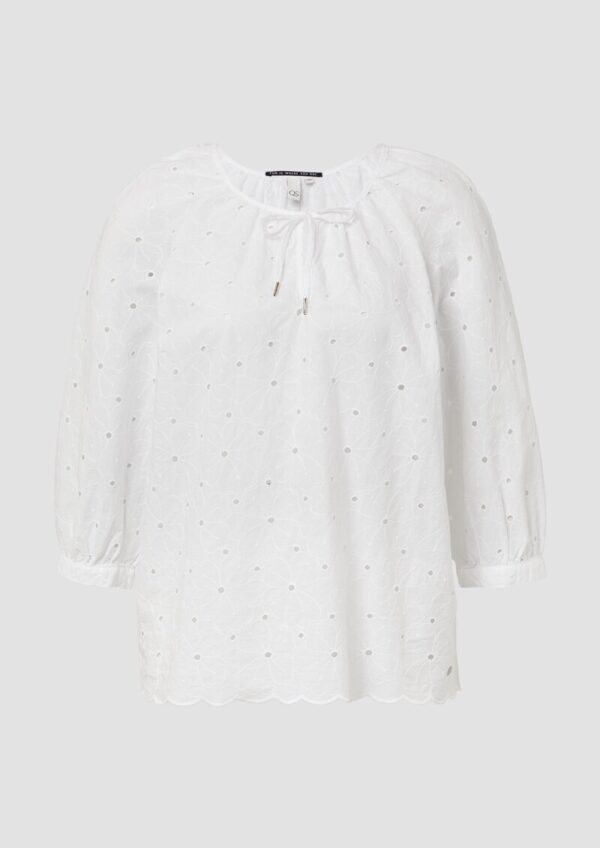 Bluse mit Lochstickerei